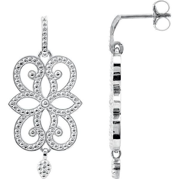 Granulated Scroll Earrings