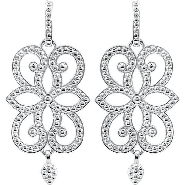 Granulated Scroll Earrings - Image 2