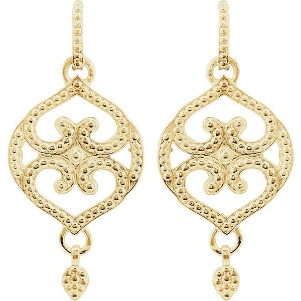 Granulated Scroll Earrings