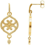 Granulated Scroll Earrings - Image 2