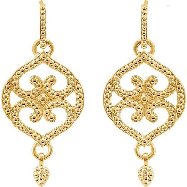 Granulated Scroll Earrings - Image 3