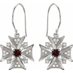 Vintage-Inspired Cross Earrings - Image 2