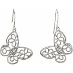 Floral Butterfly Earrings - Image 2