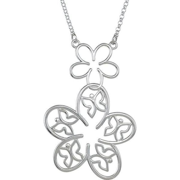 Flower & Butterfly Necklace