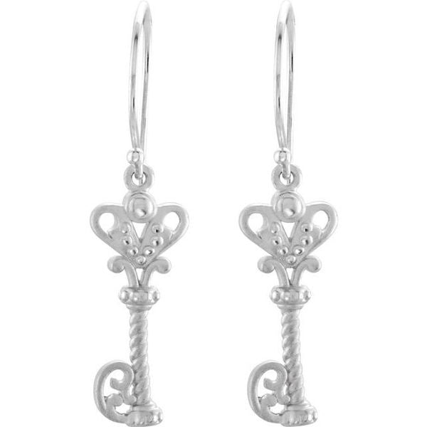 Vintage-Inspired Key Earrings - Image 2