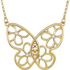Accented Butterfly & Floral Necklace