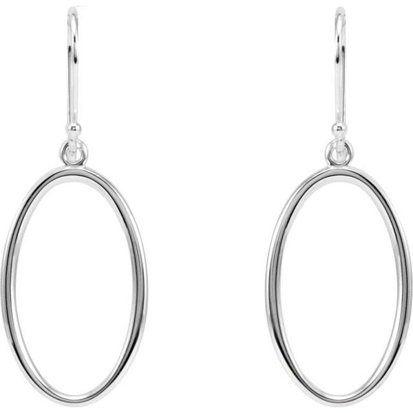 Oval Dangle Earrings - Image 2