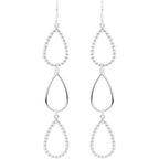 Beaded Teardrop Silhouette Earrings
