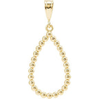 Beaded Teardrop Silhouette Pendant