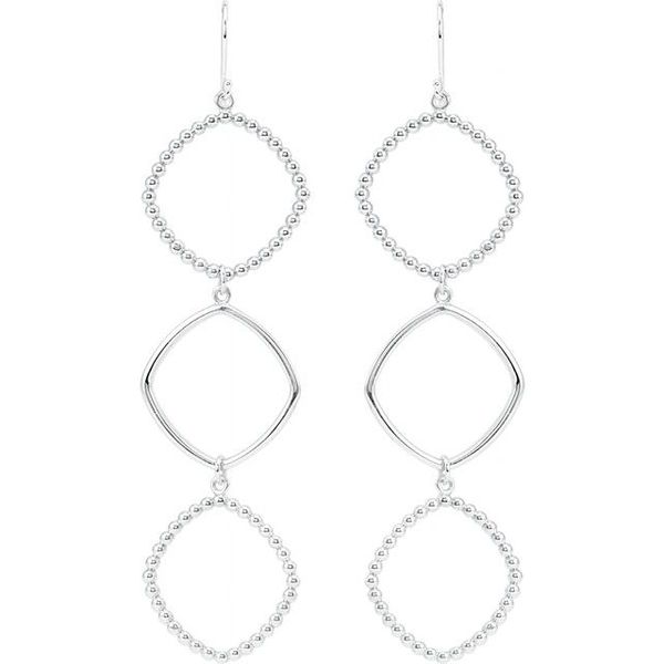 Beaded Open Silhouette Earrings