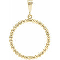 Beaded Circle Silhouette Pendant