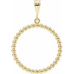 Beaded Circle Silhouette Pendant