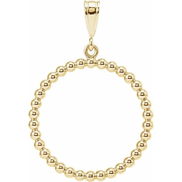 Beaded Circle Silhouette Pendant