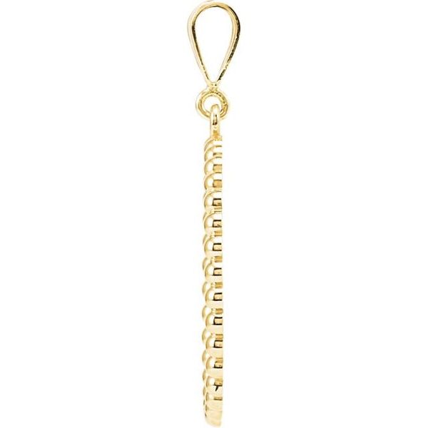 Beaded Circle Silhouette Pendant - Image 2