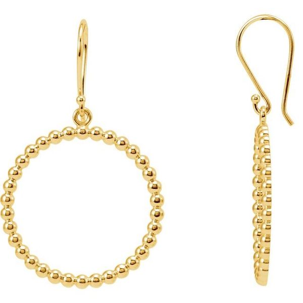 Beaded Circle Earrings - Image 2