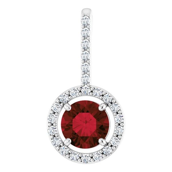 Accented Halo-Style Pendant