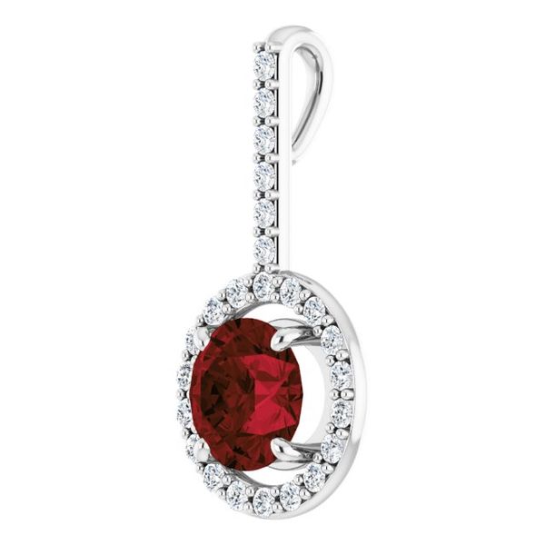 Accented Halo-Style Pendant - Image 2