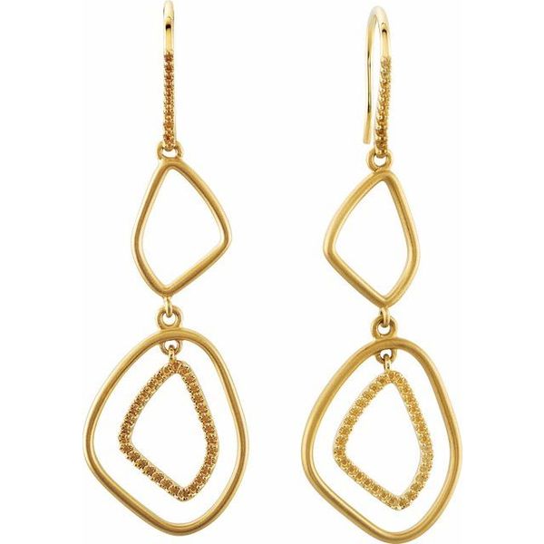 Open Silhouette Dangle Earrings - Image 2