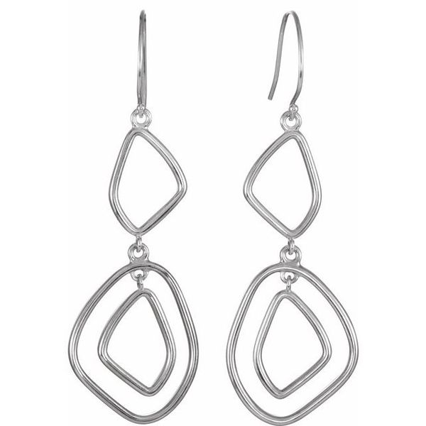 Open Silhouette Dangle Earrings - Image 2