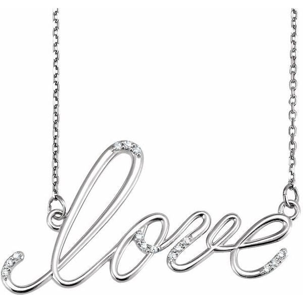 Accented "Love" Necklace