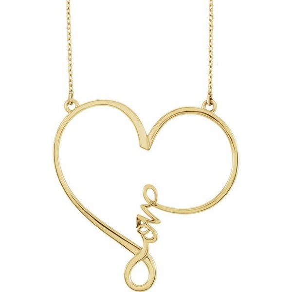 Infinity-Inspired "Love" Heart Necklace