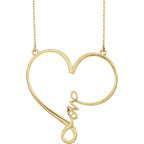 Infinity-Inspired "Love" Heart Necklace