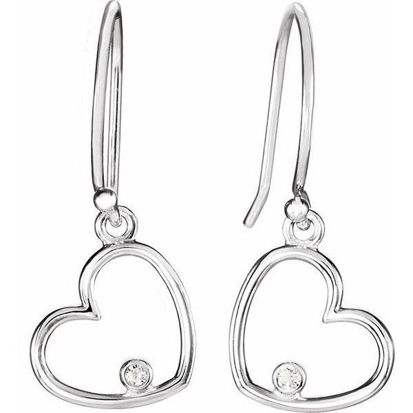 Accented Heart Earrings - Image 2