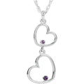 Accented Double Heart Necklace