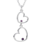 Accented Double Heart Necklace