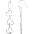Triple Heart Earrings