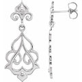 Floral Fleur-de-lis Earrings