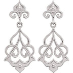 Floral Fleur-de-lis Earrings - Image 2