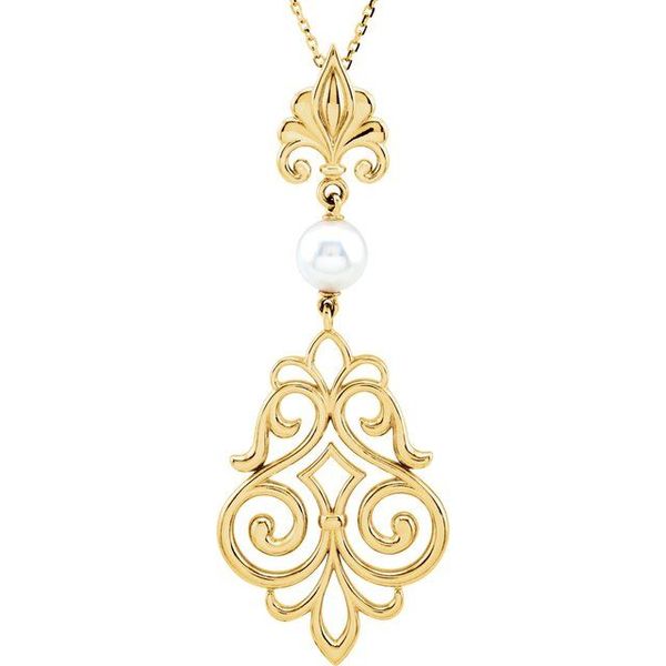 Fleur-de-lis Pearl Pendant
