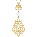 Fleur-de-lis Pearl Necklace