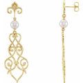 Fleur-de-lis Pearl Earrings