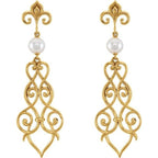 Fleur-de-lis Pearl Earrings - Image 2