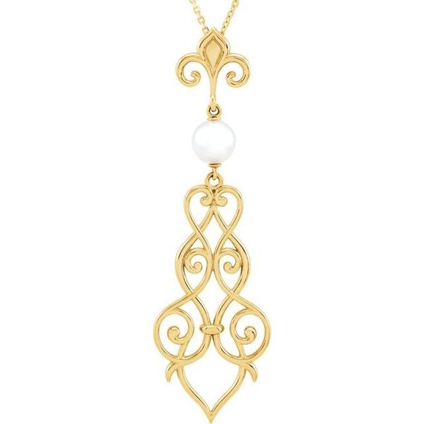 Pearl Fleur-de-lis Necklace