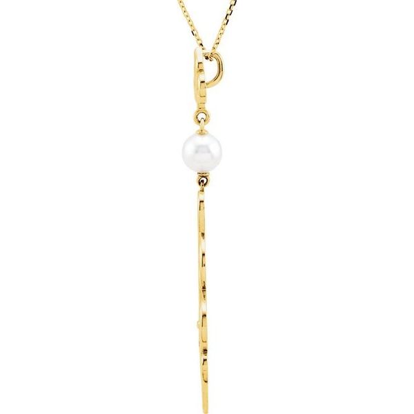 Pearl Fleur-de-lis Necklace - Image 2