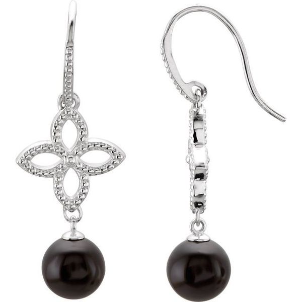 Granulated Floral Earrings