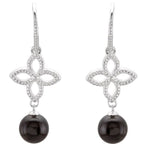 Granulated Floral Earrings - Image 2