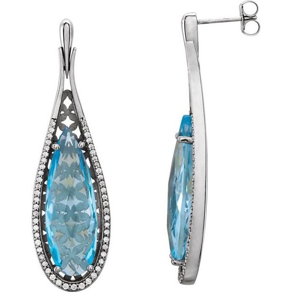 Accented Teardrop Earrings - Image 2