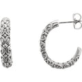 Sculptural J-Hoop Earrings