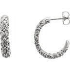 Sculptural J-Hoop Earrings