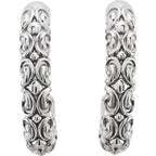 Sculptural J-Hoop Earrings - Image 2
