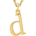 Lowercase Initial Necklace or Charm/Pendant