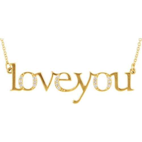 "Love You" Phrase Necklace