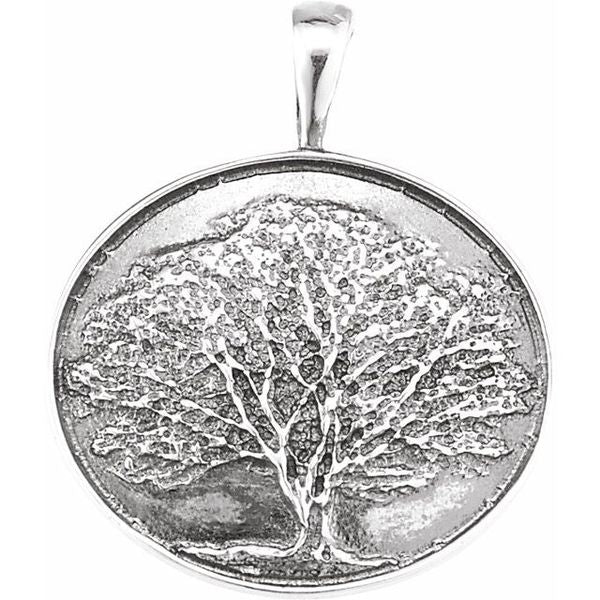 Heartprint Oak Tree Pendant