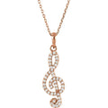 Petite Treble Clef Necklace