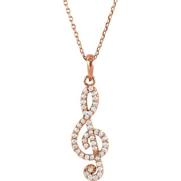 Petite Treble Clef Necklace