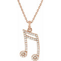 Double Sixteenth Note Necklace